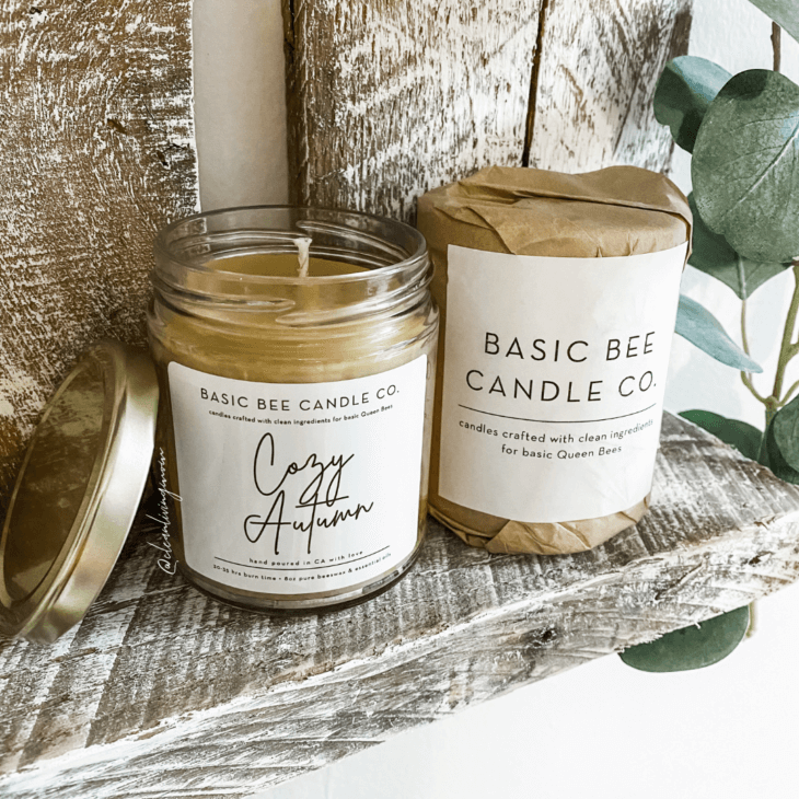 basic bee candle co cozy autumn